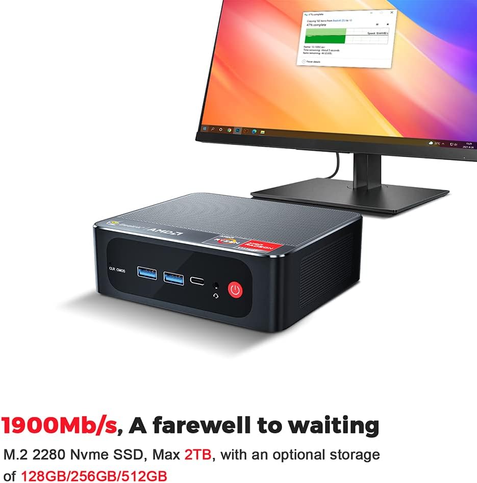 Mini PC AMD Ryzen 7 3750H 16 GB RAM 512 GB SSD Windows 11 Pro Desktop Computer P2310