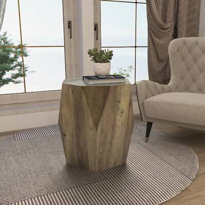 Natural Block End Table P3279