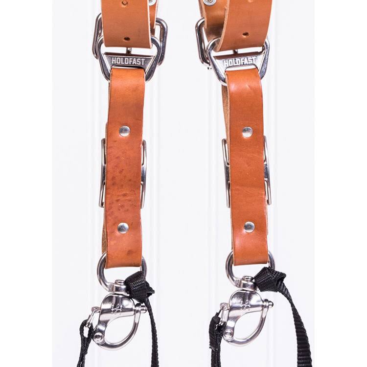 Tan Medium Leather Two-Camera Harness H429