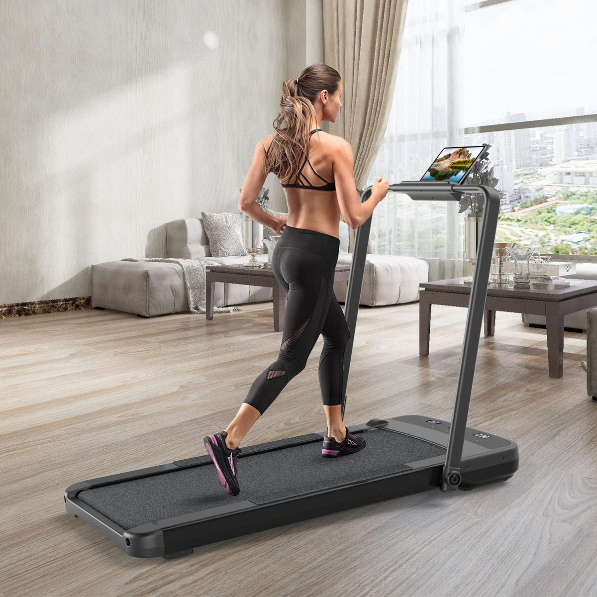 Under Desk 2 in 1 Folding Treadmill Walking Pad W1757