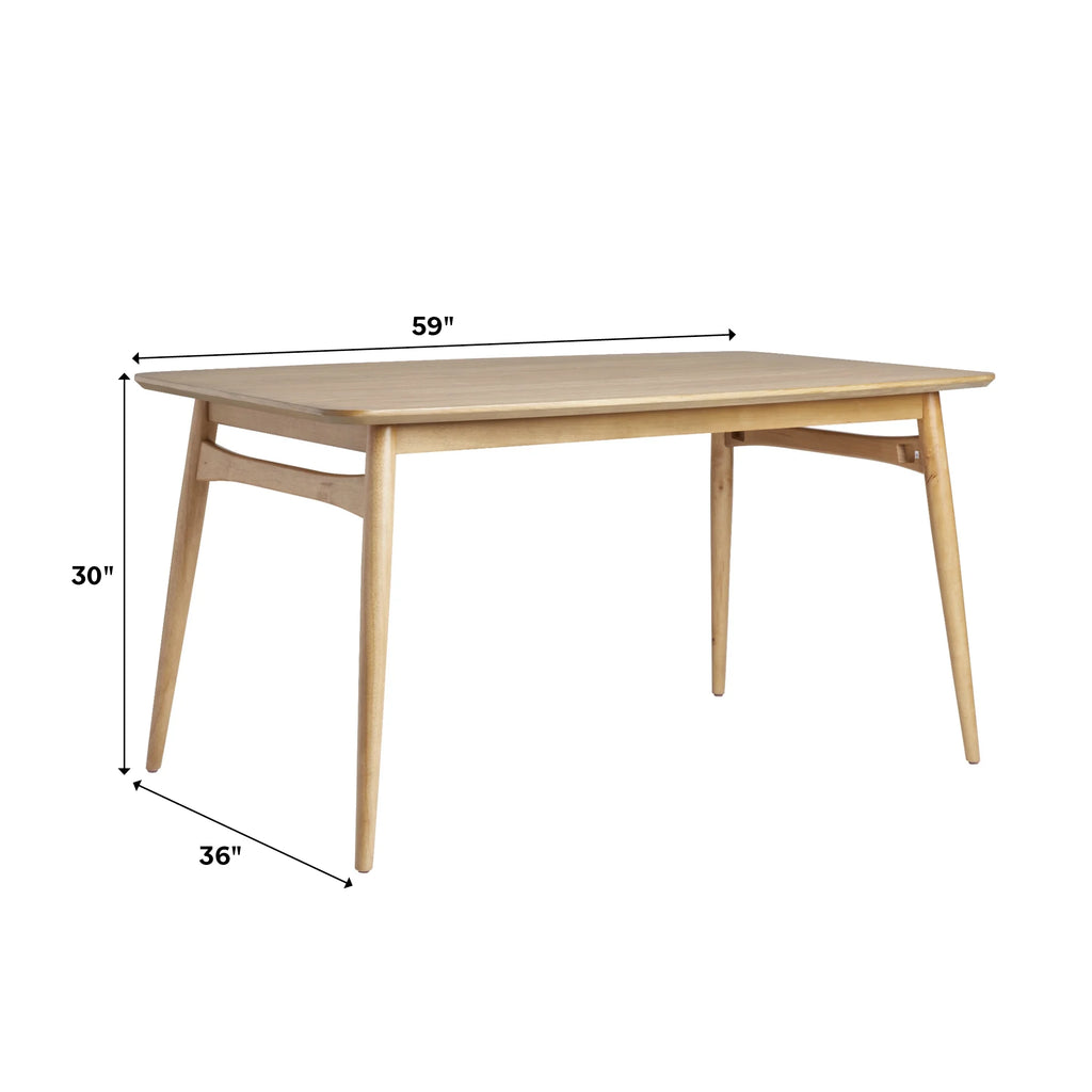 English Ash Mid-Century Tapered Leg Dining Table B977