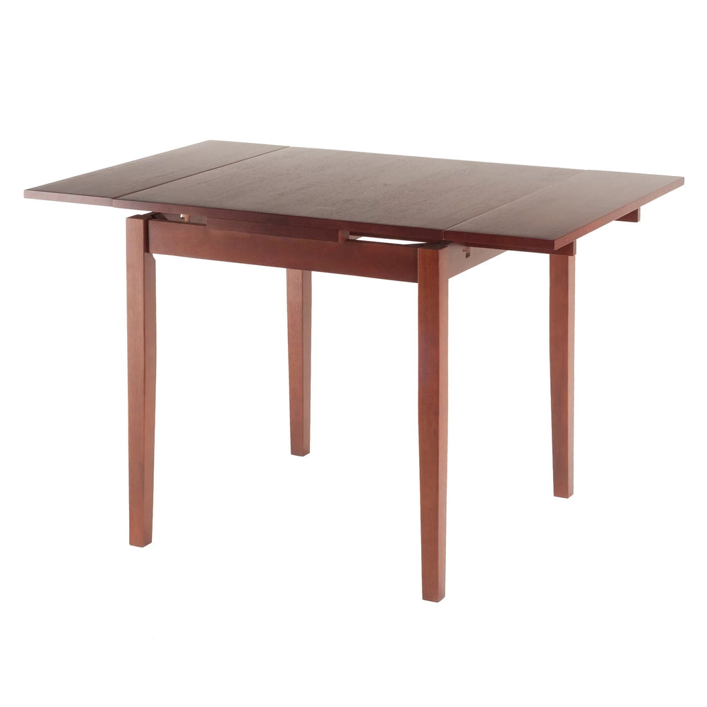 5 Pc Extendable Table & 4 Ladder Back Chairs Walnut Finish X688