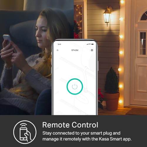 Outdoor Smart Plug with 2 Sockets, Black C38637