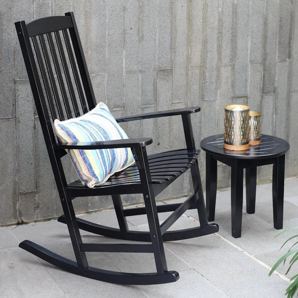 Black Patio Rocking Chair J6145