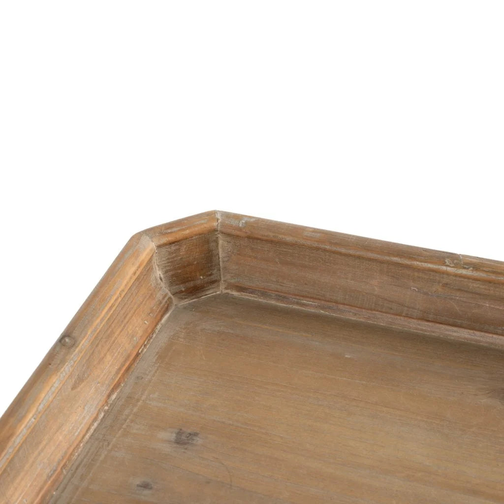 Brown and White Square Side Table Q53889