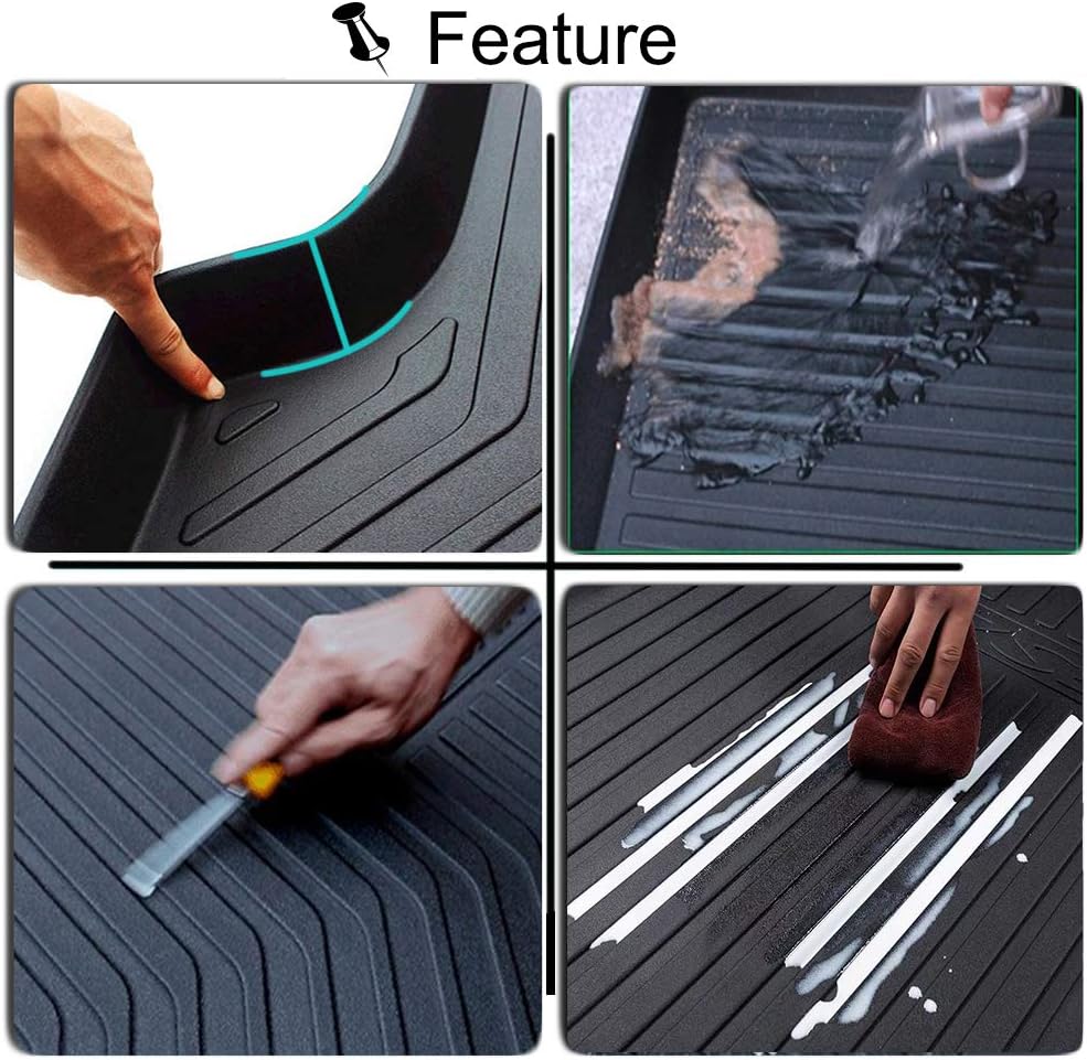 Cargo Liner Trunk Floor Mat Waterproof Protector for 2013-2017 Toyota Camry Pack of 2 J2177