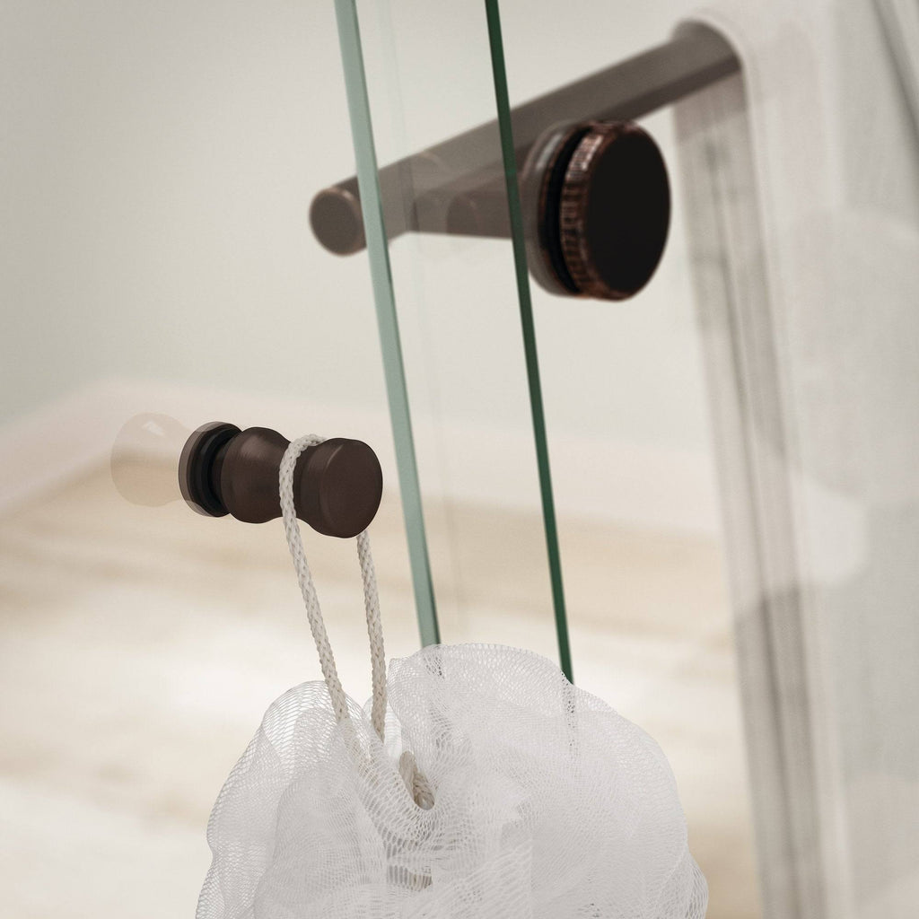 Bronze Sliding Semi Frameless Shower Door J97626