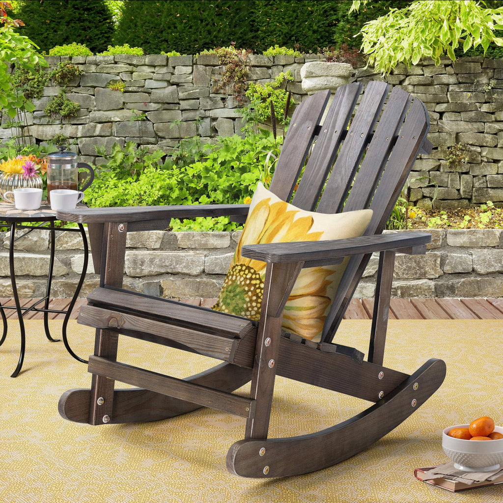 Brown Wooden Rocking Chair D805