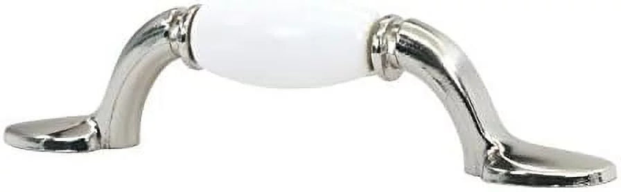 3" and 5" Brushed White Cabinet Pull Handle N492