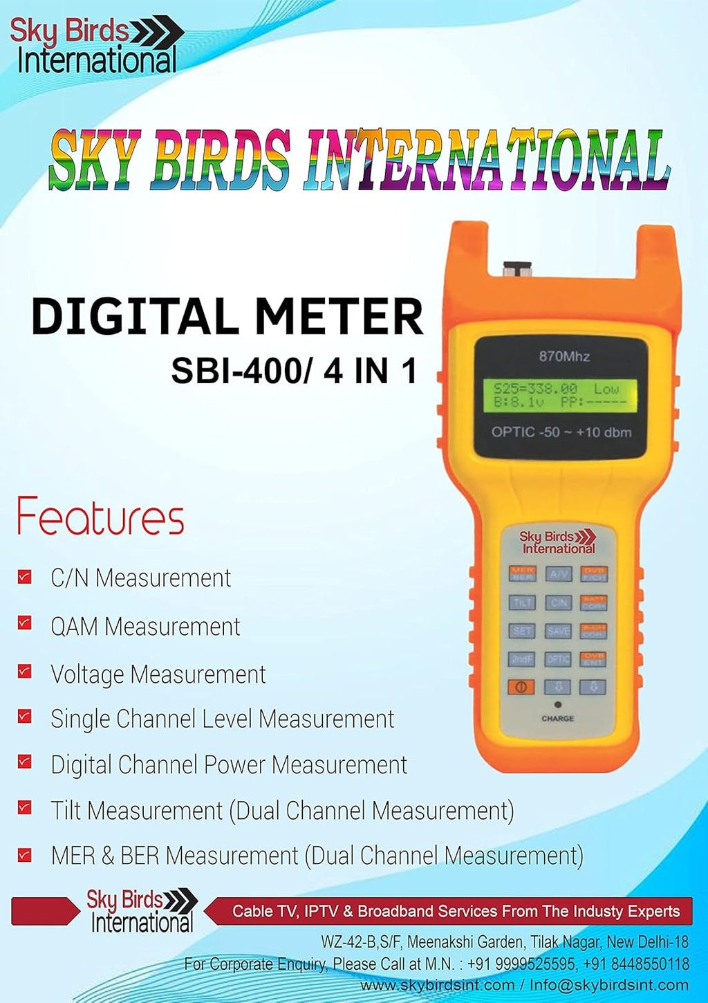 CATV Cable TV Signal Level Meter Tester D85952