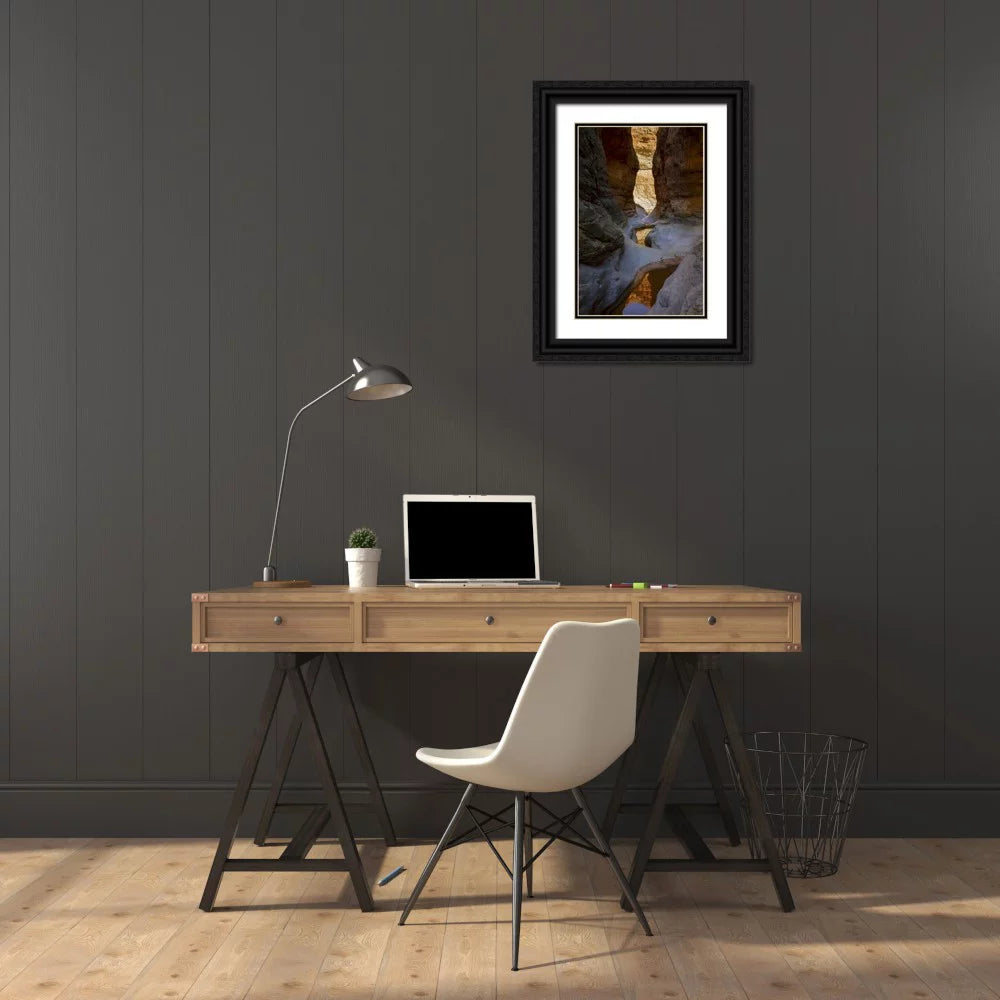 Black Ornate Wood Framed Art Print Z870