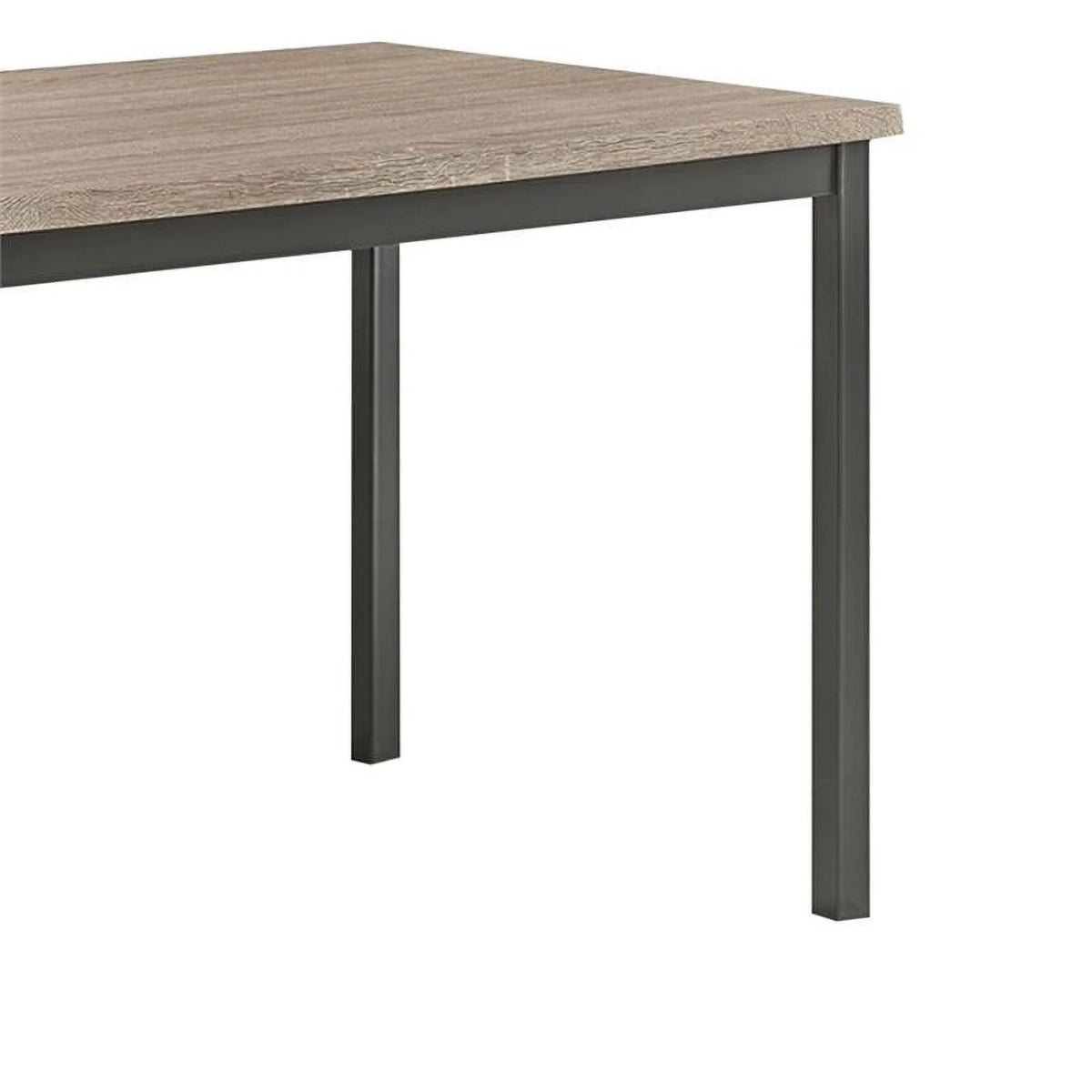 30" Metal Dining Table with Wooden Top P4111