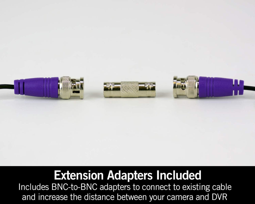 100 ft. in-Wall Rated Video/Power Camera Extension Cable with Extension Adapter (2-Pack) S932