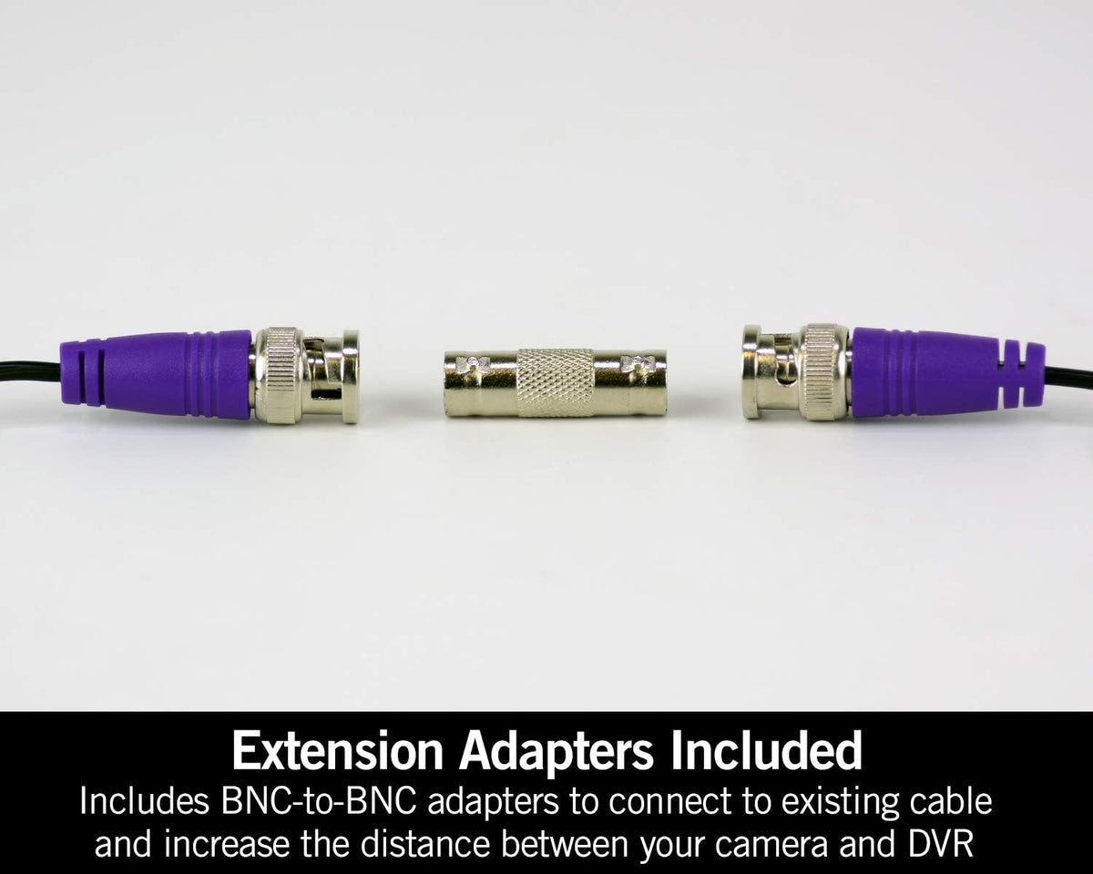 100 ft. in-Wall Rated Video/Power Camera Extension Cable with Extension Adapter (2-Pack) S932