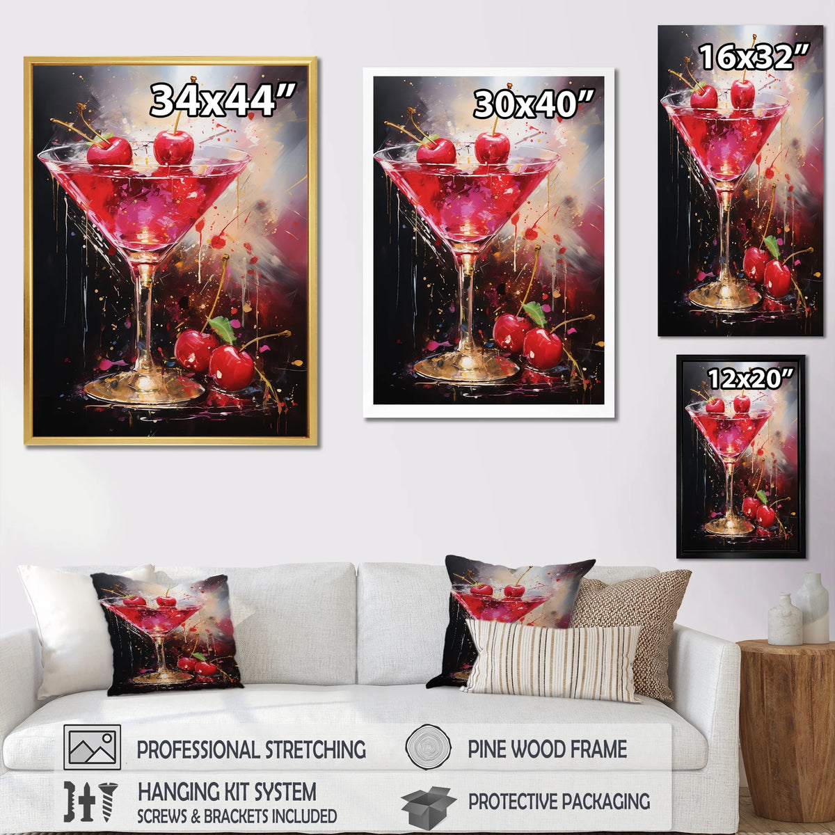 Cocktails Canvas Wall Art K92924