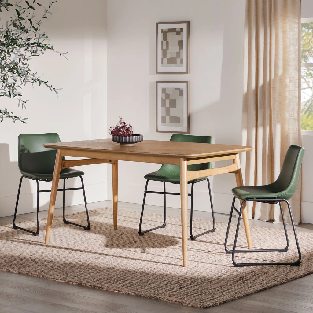 English Ash Mid-Century Tapered Leg Dining Table B977