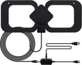 Indoor HDTV Antenna with Amplifier Signal Booster, 4K 1080p, 13.3ft Coax Cable, Pack of 2 O399