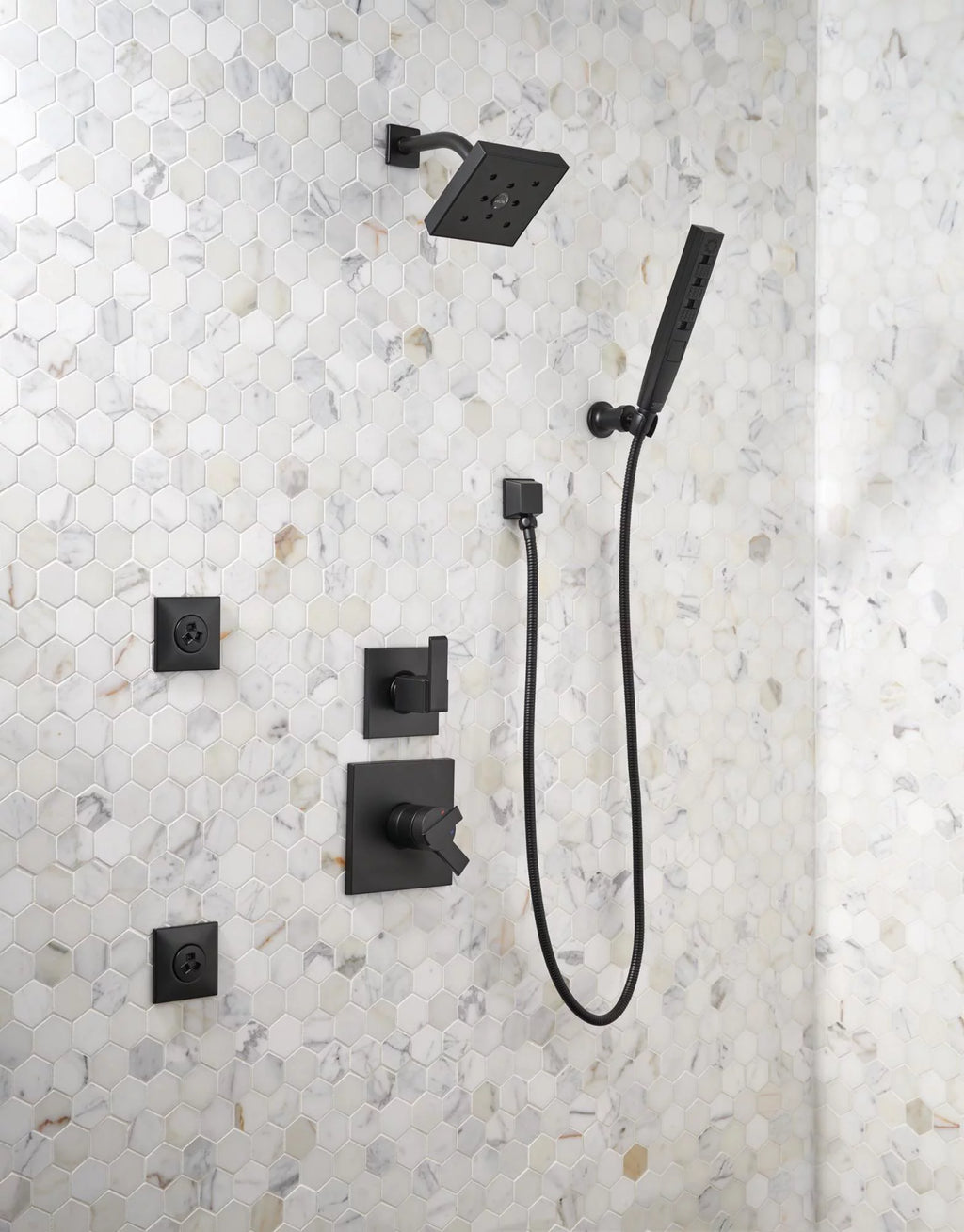 Black Multi Function Hand Shower O801