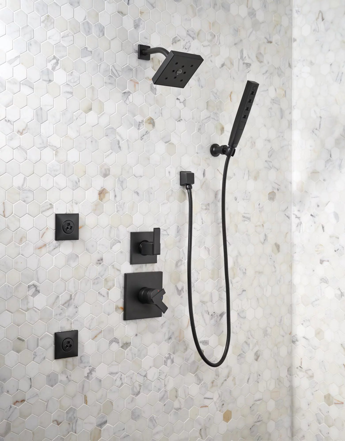 Black Multi Function Hand Shower O801