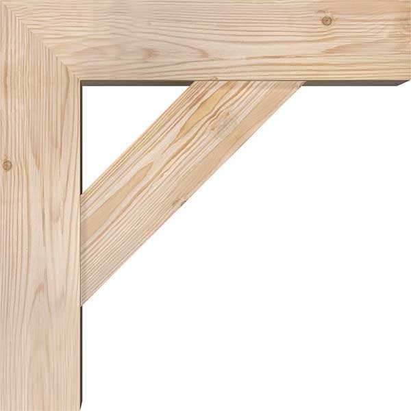 Traditional Block Smooth Bracket with Offset Brace, Douglas Fir K7206