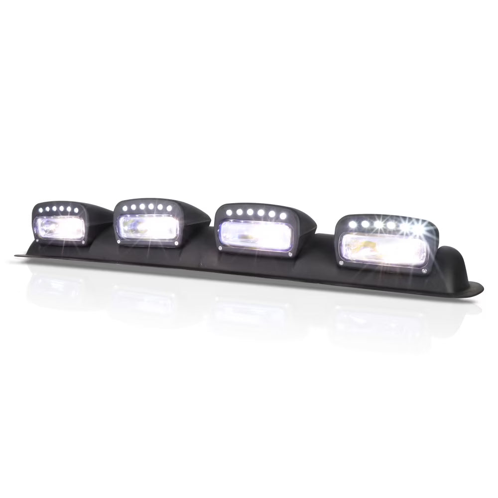 24Pcs LED Blue Universal 4X4 Off Road Fog Light Lamp w/Switch W8018