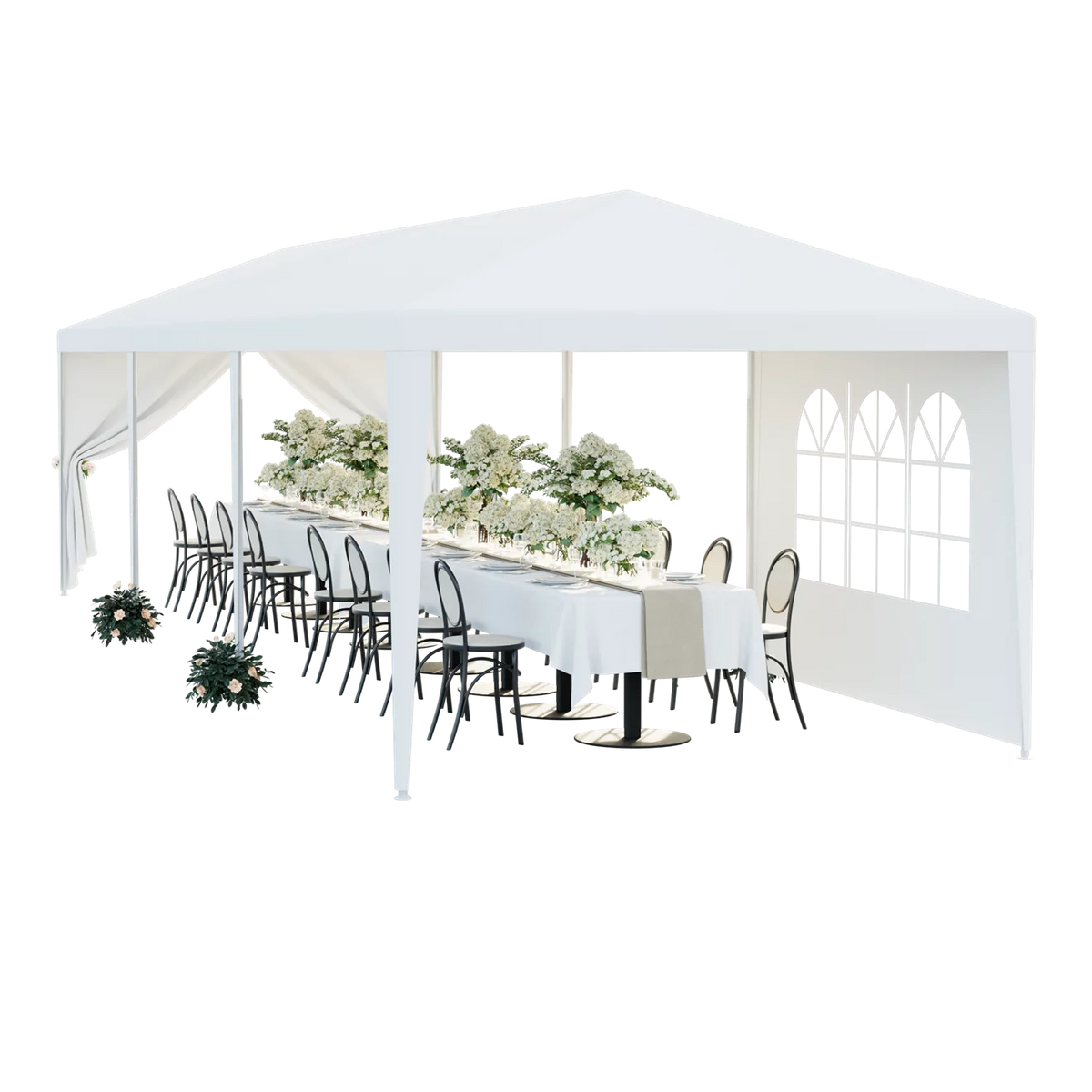 White 10 x 30' Canopy Tent V21139