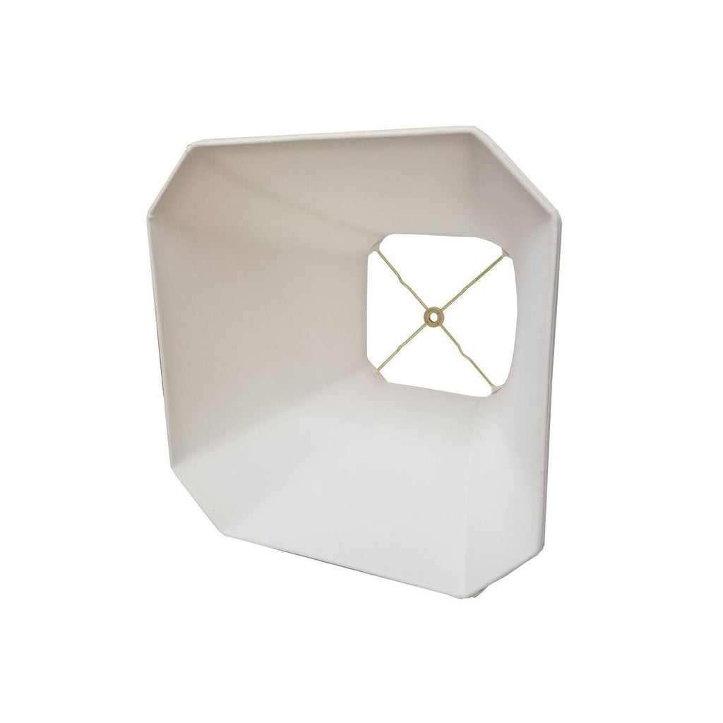 White Square Cut Corner Bell Lamp Shade Q417966