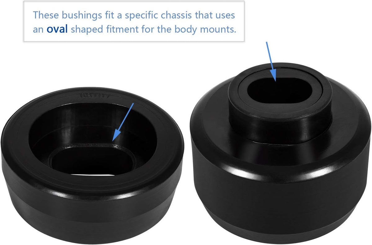 Body and Cab Mount Bushing Kit Polyurethane Black Pack of 2 M53947