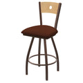 Bronze Swivel Stool with Maple Back and Adobe Seat N22230