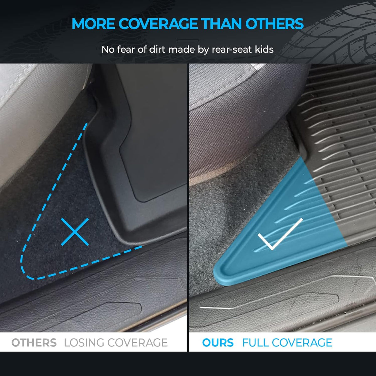 Black TPE Rubber Heavy Duty Floor Mats B1725