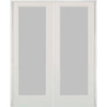 56 in. x 96 in. Left Handed MDF Double Prehung Interior Door Y6367