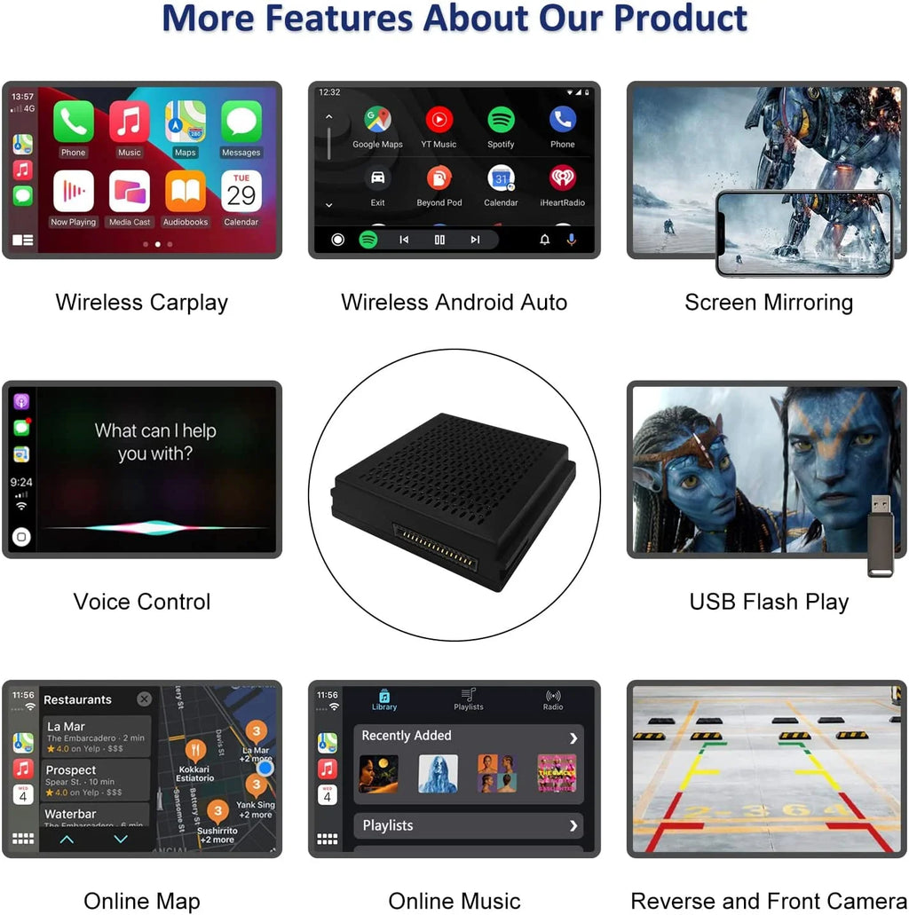 Wireless Carplay Compatible with Apple Carplay & Android Auto Z925