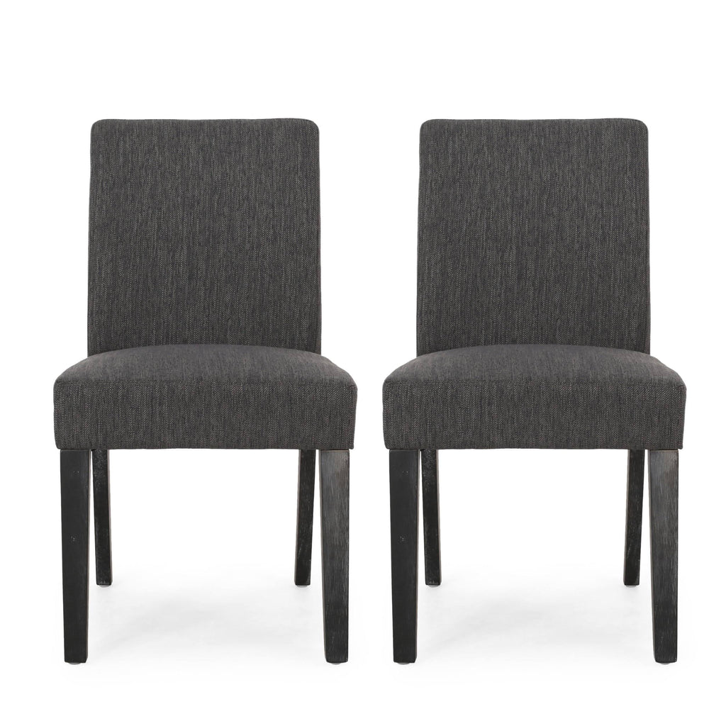 Dark Brown Upholstered Dining Chair, Set of 2 Z102
