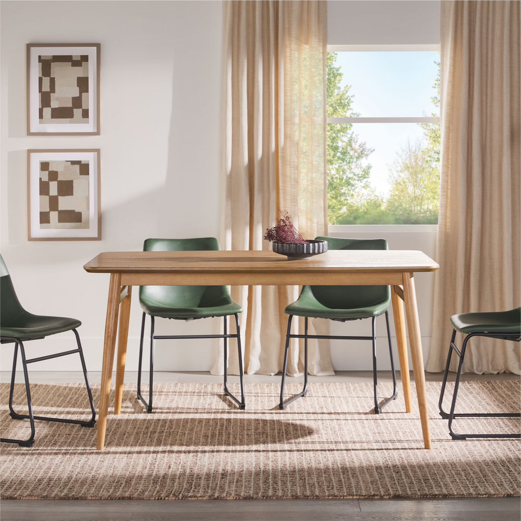 English Ash Mid-Century Tapered Leg Dining Table B977