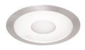 6-Inch Perimeter Frosted Lens with Clear Center, Satin Chrome Trim W4330