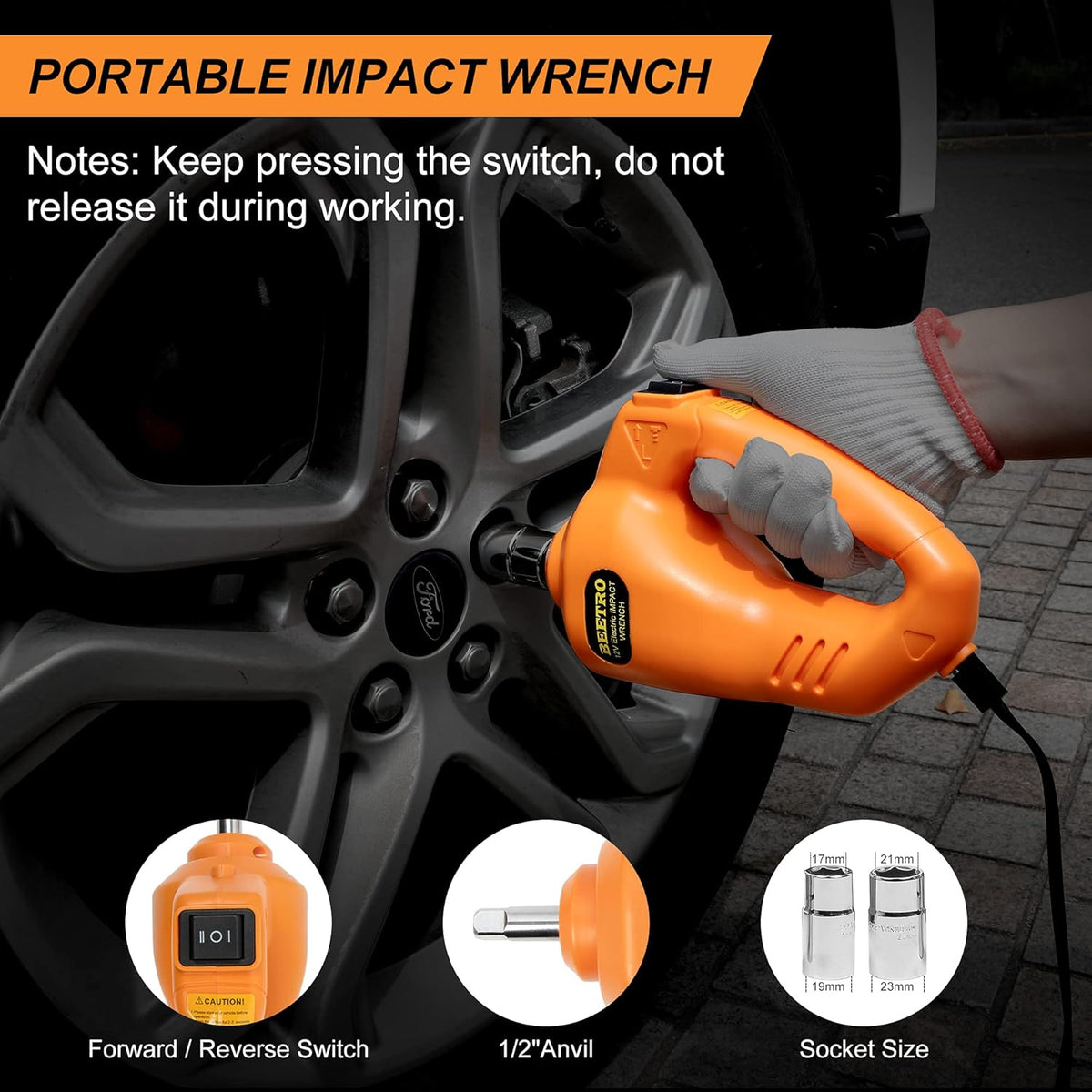 4 in 1 Electric Hydraulic Car Jack 3 Ton with Tire Inflator Pump and Electric Wrench Q358926