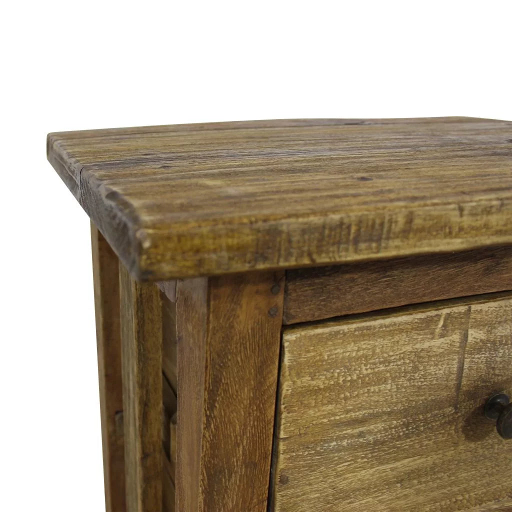 Solid Reclaimed Wood Nightstand L6395