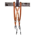 Tan Medium Leather Two-Camera Harness H429