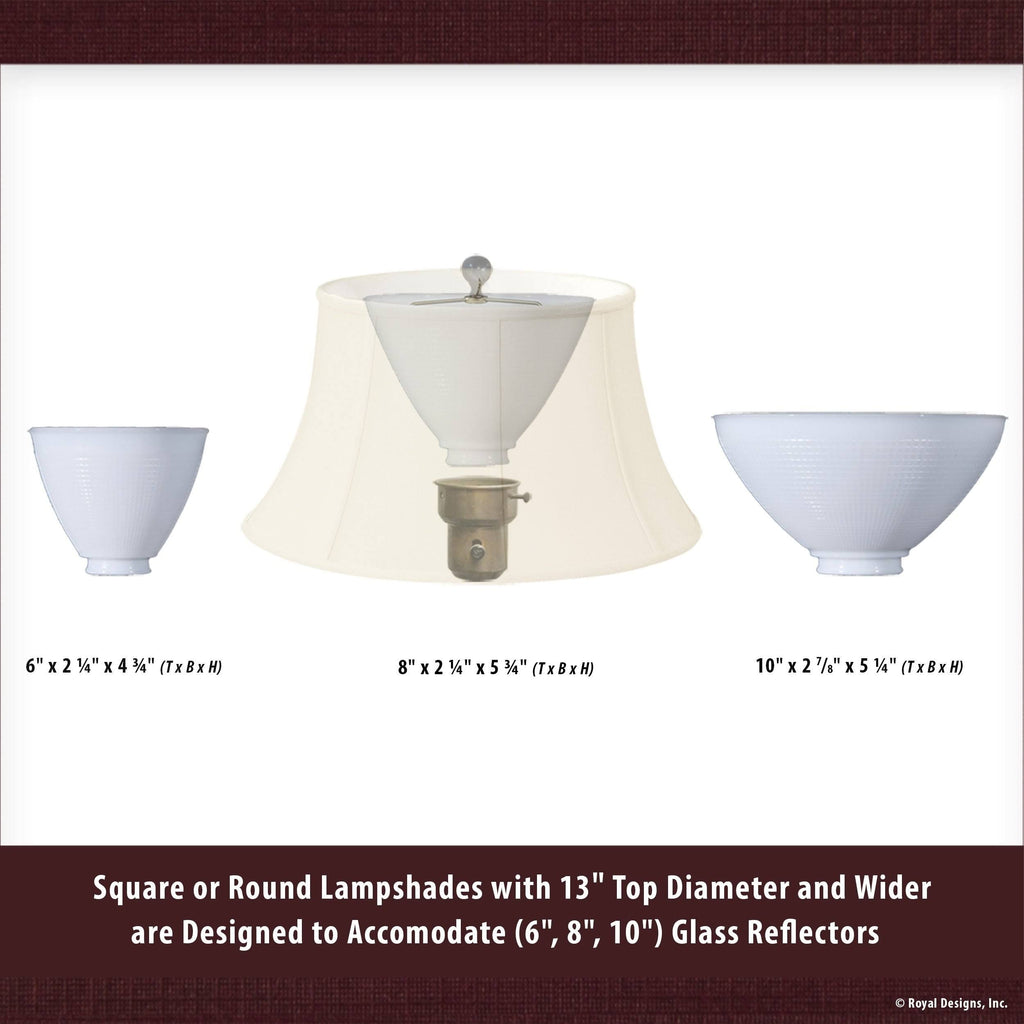 White Square Cut Corner Bell Lamp Shade Q417966