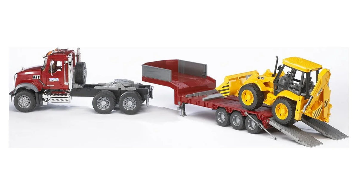 Flatbed Truck with Loader Backhoe W45633