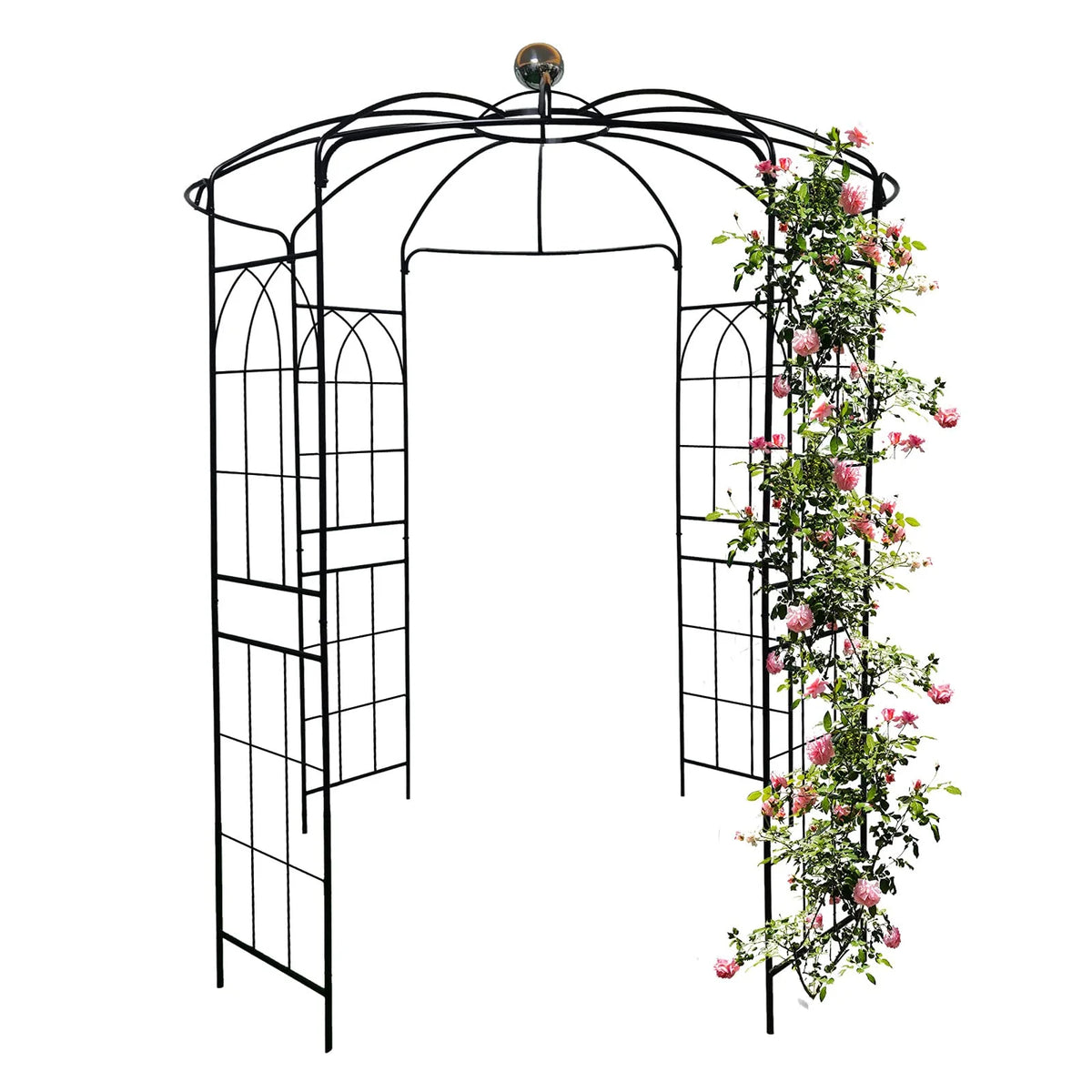 Iron Birdcage-Shaped Metal Garden Arch O708564