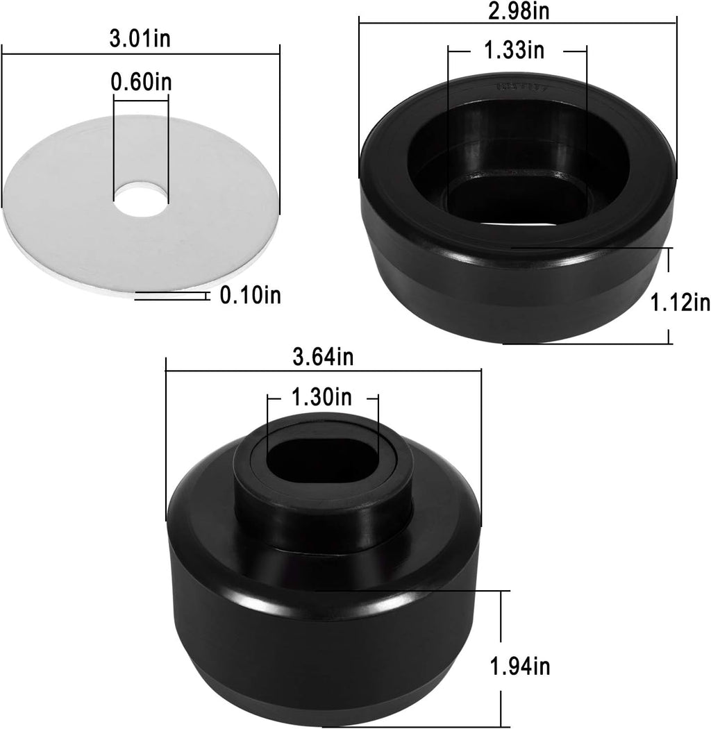 Body and Cab Mount Bushing Kit Polyurethane Black Pack of 2 M53947