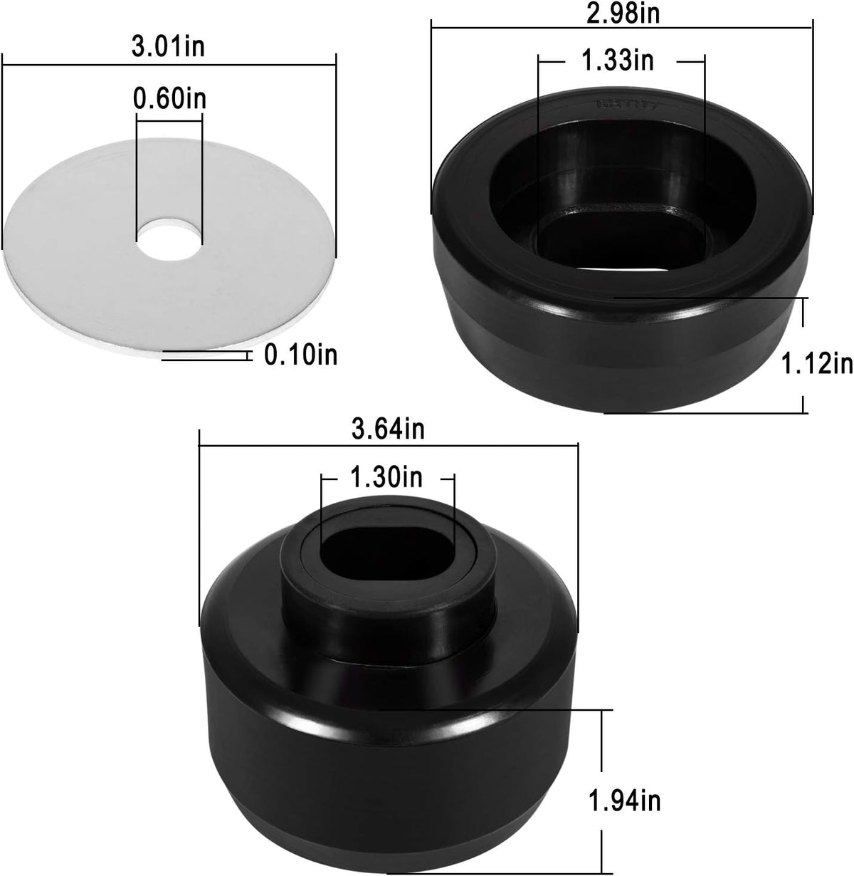 Body and Cab Mount Bushing Kit Polyurethane Black Pack of 2 M53947