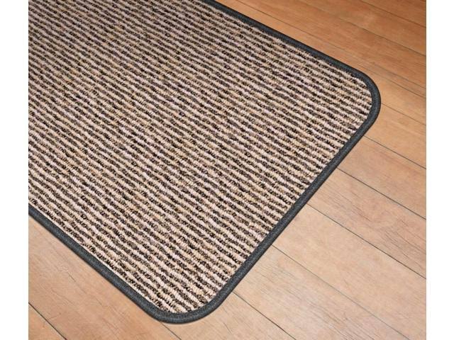 Black Ripple Skid-Resistant Carpet Runner 12 ft. x 48 in. Q439