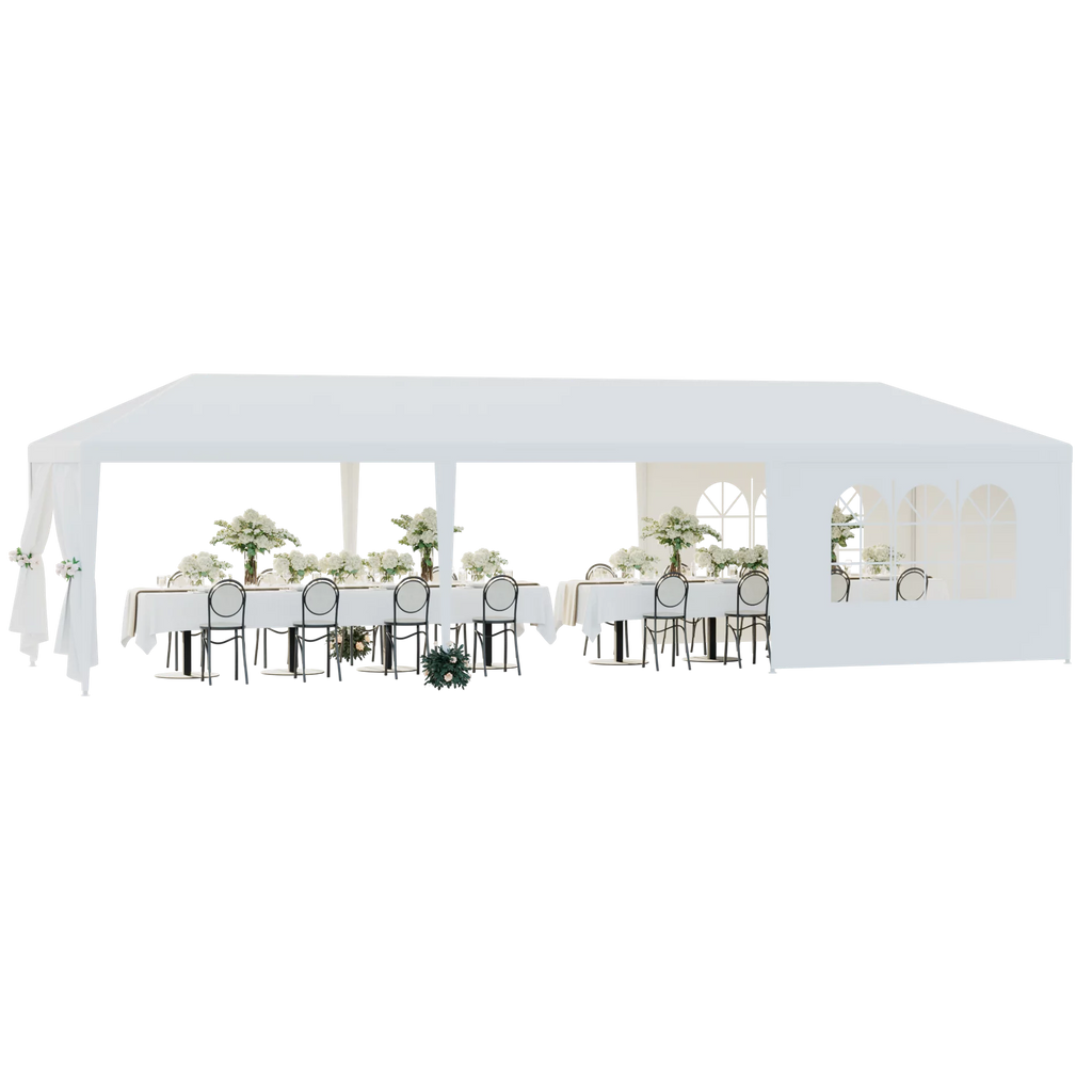 White 10 x 30' Canopy Tent V21139