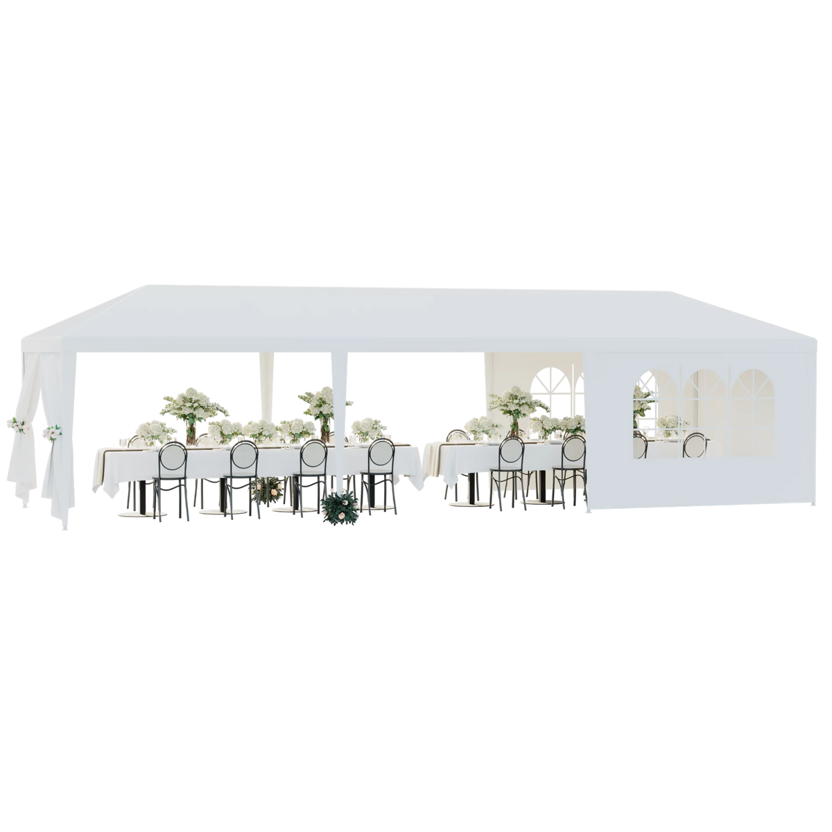 White 10 x 30' Canopy Tent V21139