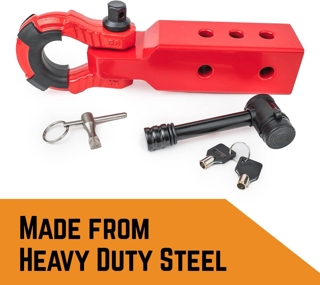 Red Pack of 2 Heavy Duty Steel Hitch Receiver V981301