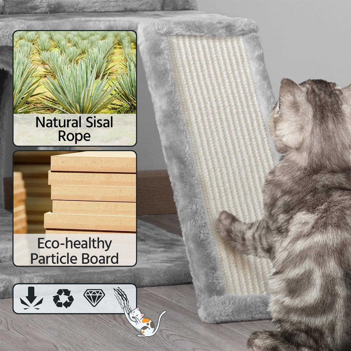 Cat Tree with 2 Condos P224