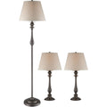 Black Metal Lamps Set of 3 H375558