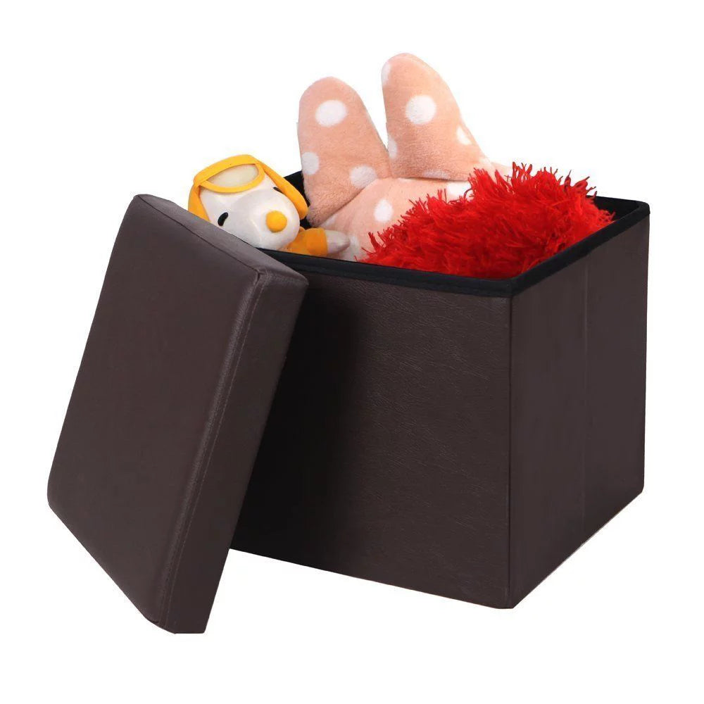 Faux Leather Ottoman Storage Box N368